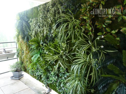 Mur végétaux artificiels haut de gamme - Kanopée - Lyon, MOSS Smart Nature  - Côté Maison